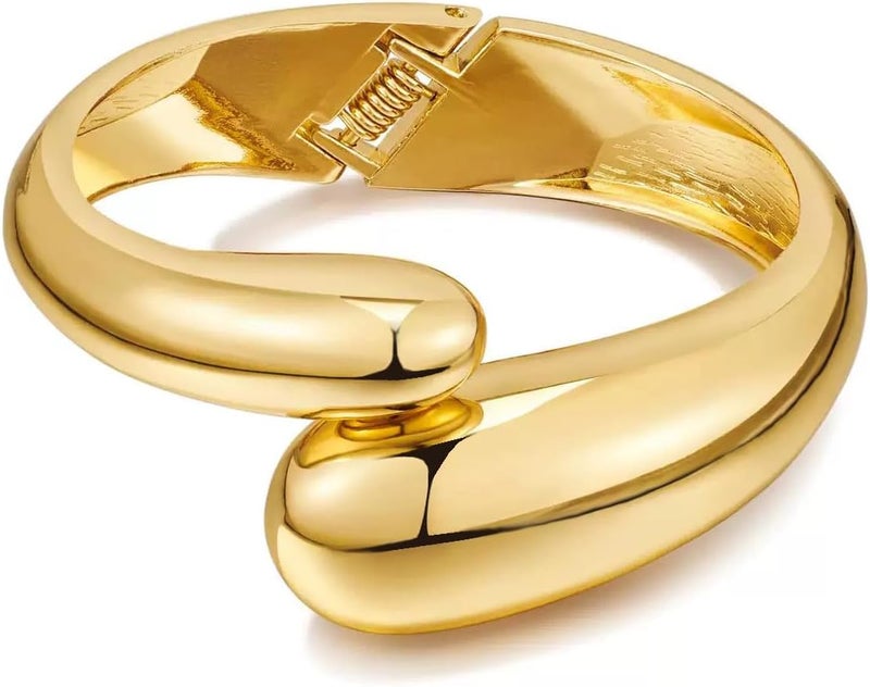 MTINEAPS Store Gold Bangle Bracelets for Women Teens Trendy Chunky Adjustable Twist Cuff Bracelet Jewelry Gifts - Image 1